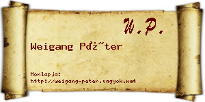 Weigang Péter névjegykártya